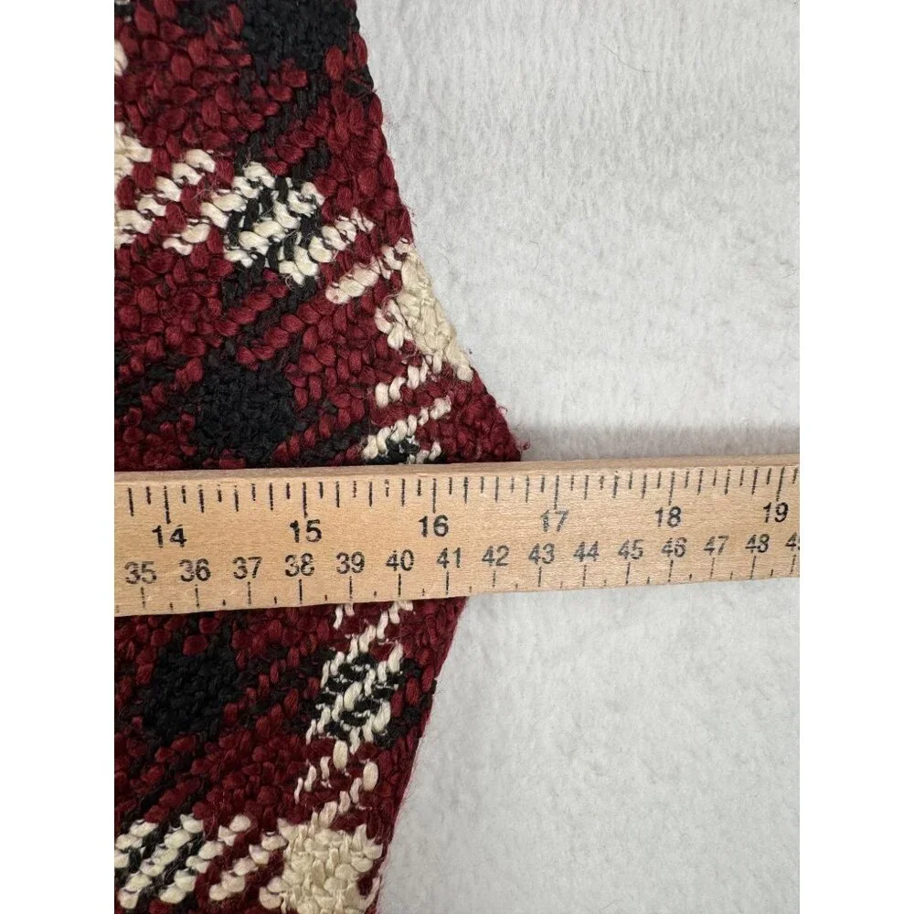 Zara Tweed plaid skater dress red‎ cream 90s Y2K sz S